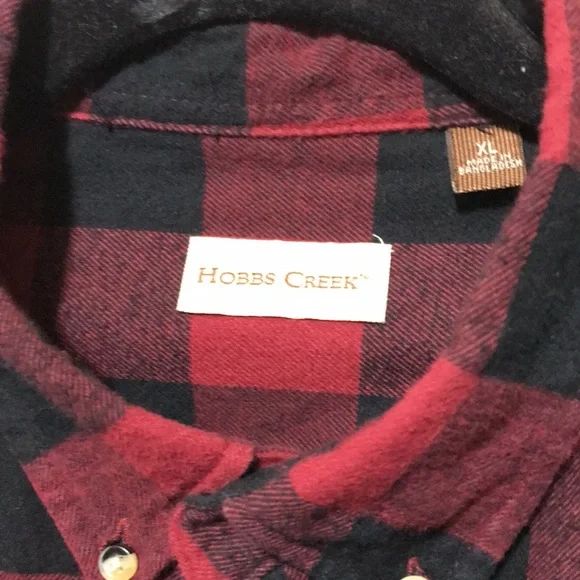 Hobbs Creek Men's Red & Black Buffalo Print Flannel. Good Condition. Size XL. - Picture 4 of 12